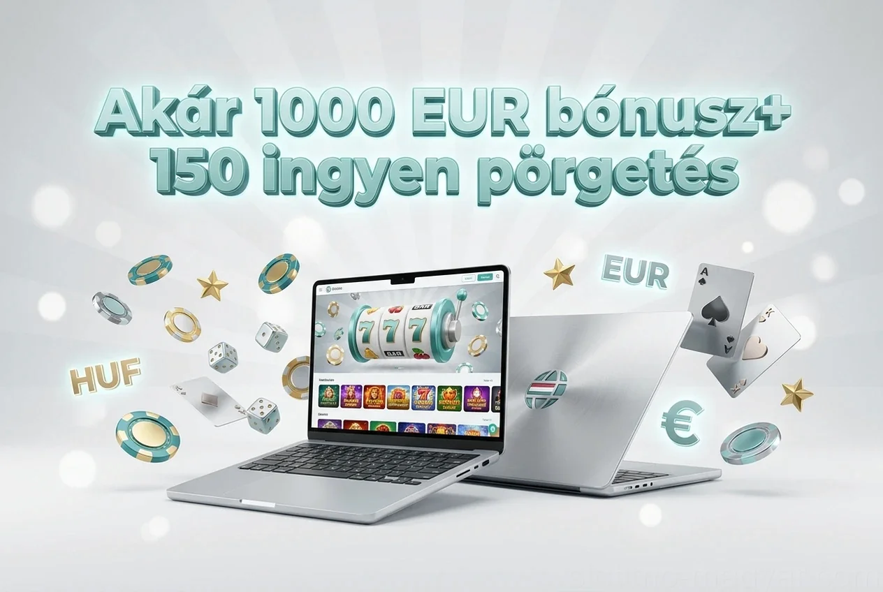 Akár 1000 EUR bónusz+ 150 ingyen pörgetés